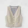 Kvinde AF Agger Toppe | Linen Vest | Nature