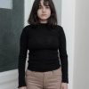 Kvinde Baserange Toppe | Omato Longsleeve|Wool|Black