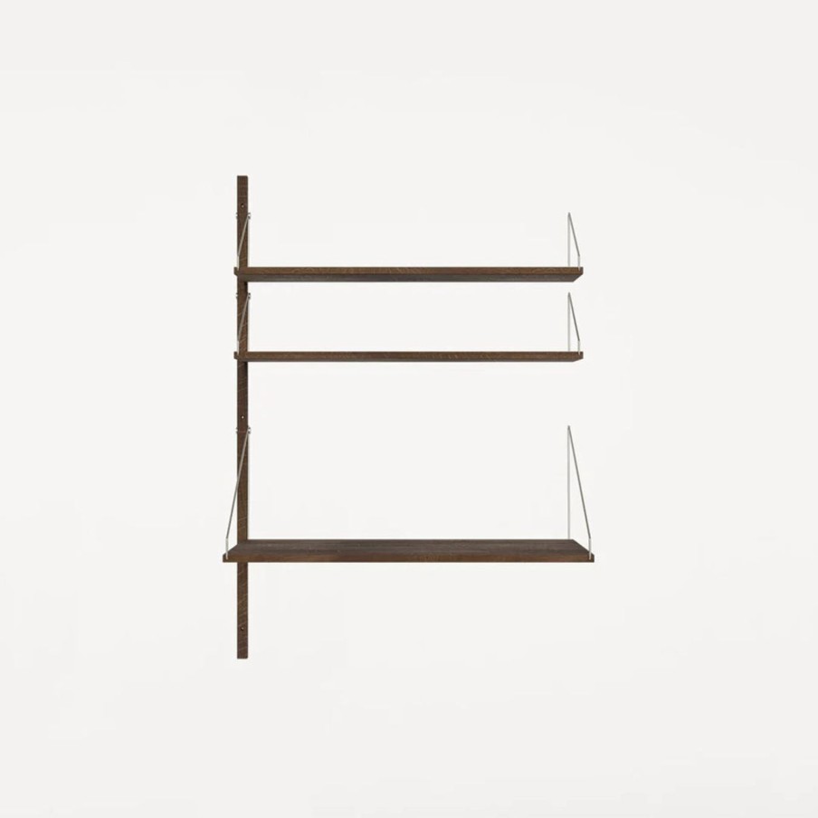 Mobler FRAMA | Shelf Library|Add-On Desk Section|Dark Oak|H1148 / W80