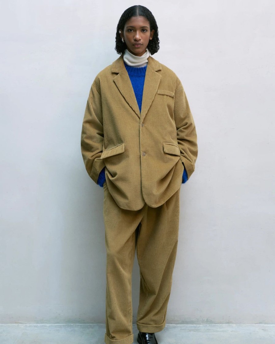 Kvinde Cordera Overtoj | Cotton Corduroy Blazer|Miel