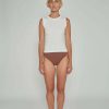 Kvinde Nu Swim Toppe | Organic Cotton Shell Tank|Zinc