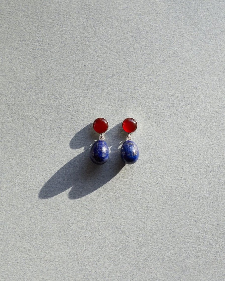 Tilbehor Inger Grubbe | Precious Lapis Lazuli Eggs|Silver