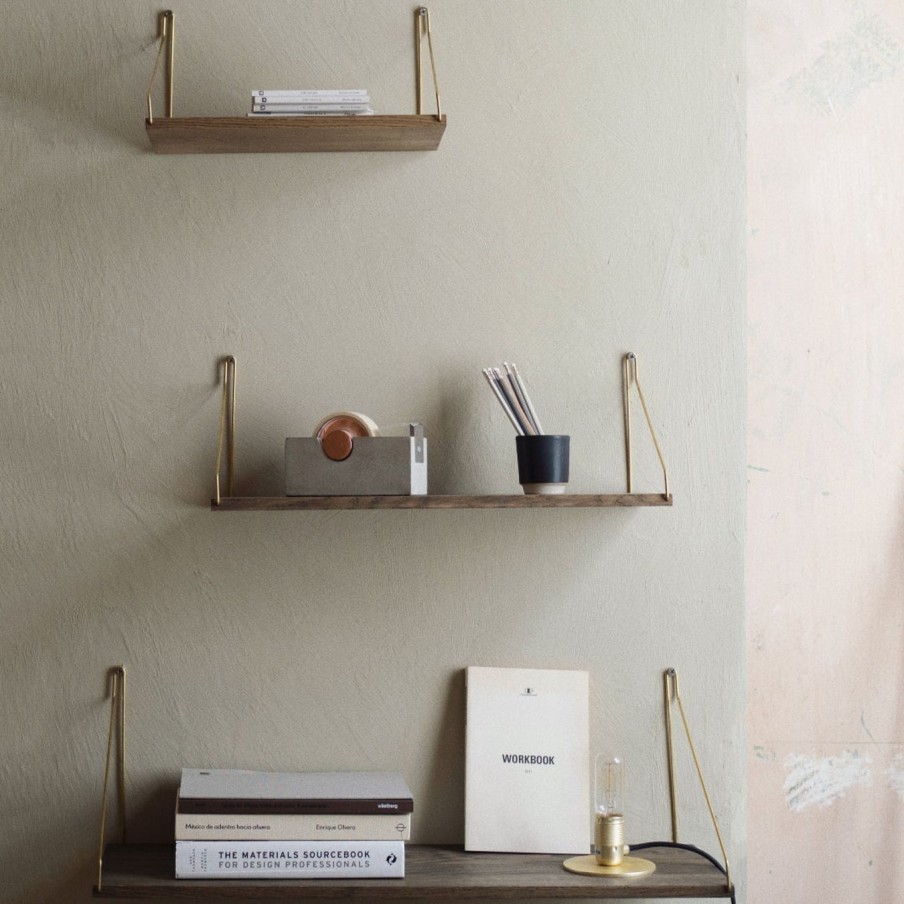 Mobler FRAMA | Shelf|Dark Oiled | Black Brackets
