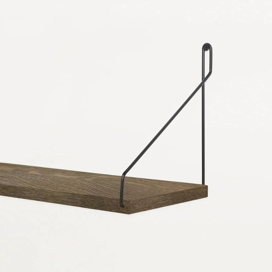 Mobler FRAMA | Shelf|Dark Oiled | Black Brackets