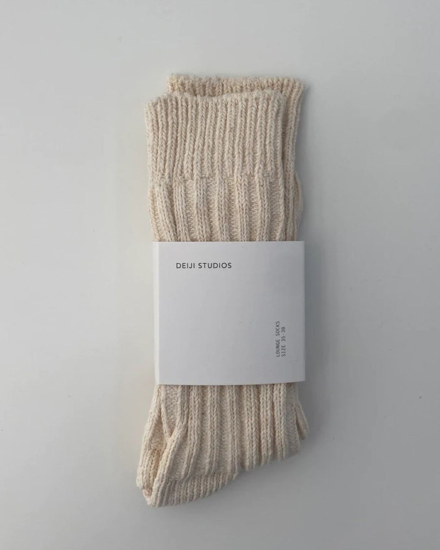 Tilbehor Deiji Studios | The Woven Sock | Cream