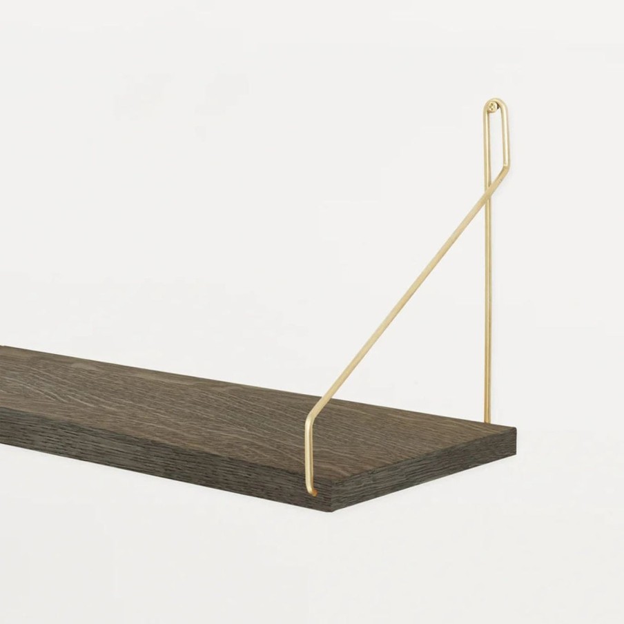 Mobler FRAMA | Shelf|Dark Oiled | Brass Brackets