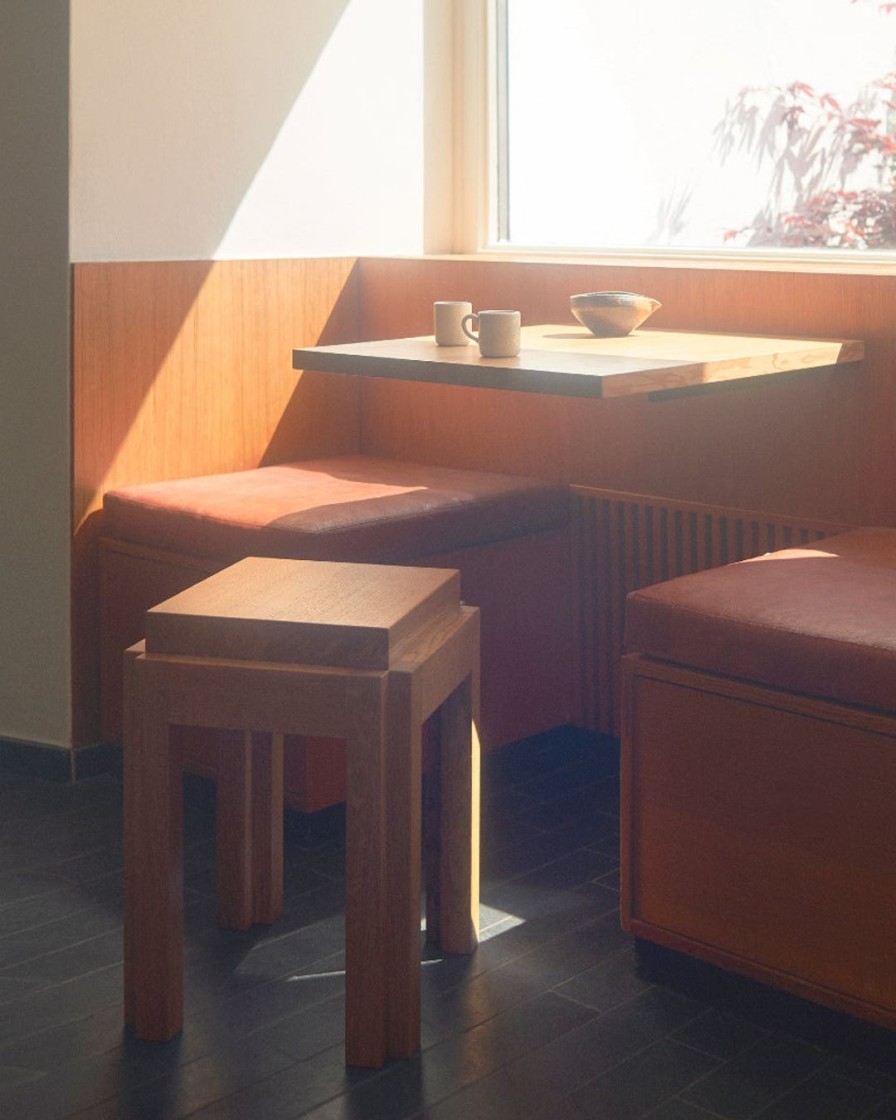 Mobler Fora Projects | Bd Side Table & Stool|Medium Brown