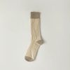 Tilbehor Deiji Studios | The Woven Sock | Cream And Natural