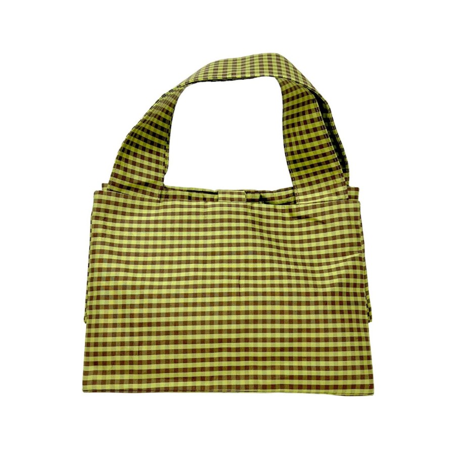 Tilbehor COMING OF AGE | Lady Bag|Gingham Green/Brown