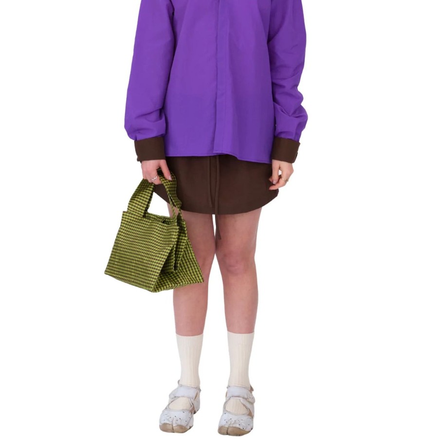 Tilbehor COMING OF AGE | Lady Bag|Gingham Green/Brown