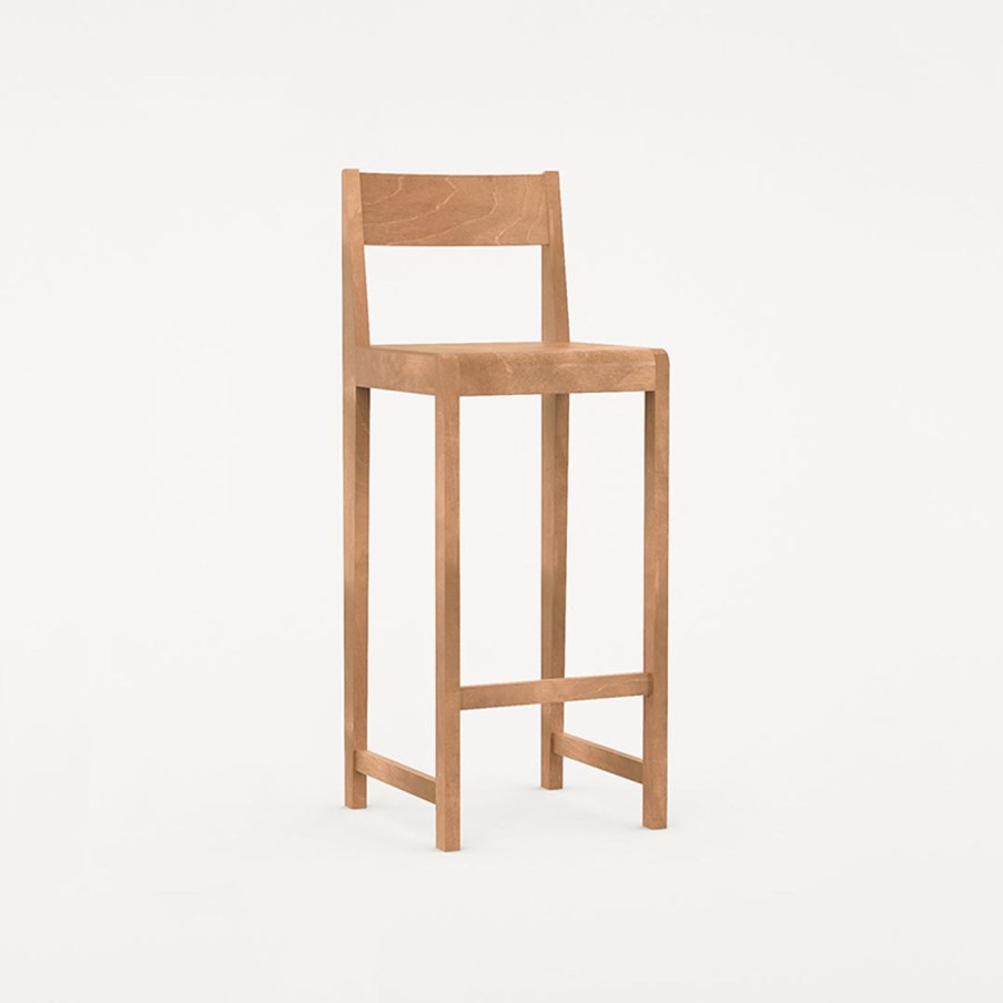 Mobler FRAMA | Bar Chair 01|Warm Brown Wood|H76