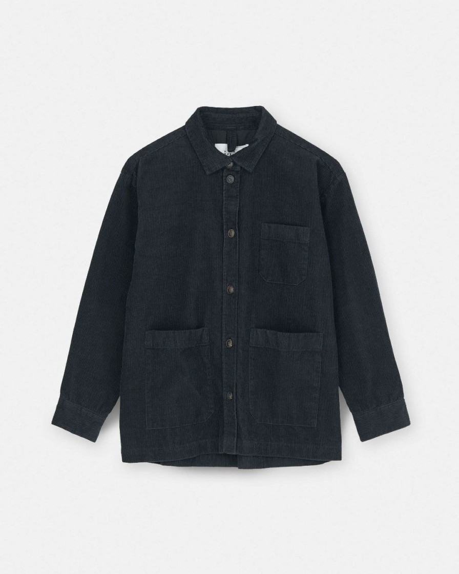 Kvinde AIAYU Toppe | Ashly Shirt Corduroy|Black Navy
