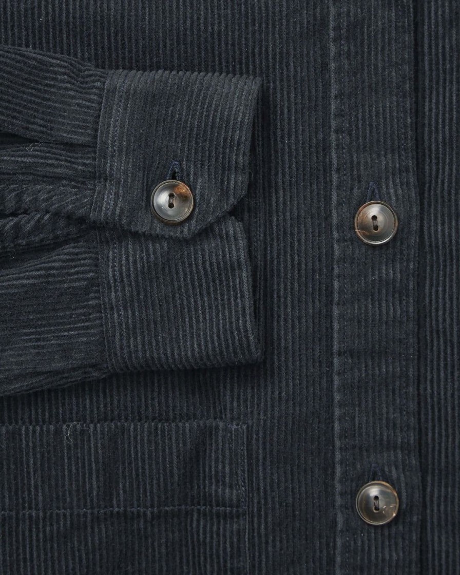Kvinde AIAYU Toppe | Ashly Shirt Corduroy|Black Navy