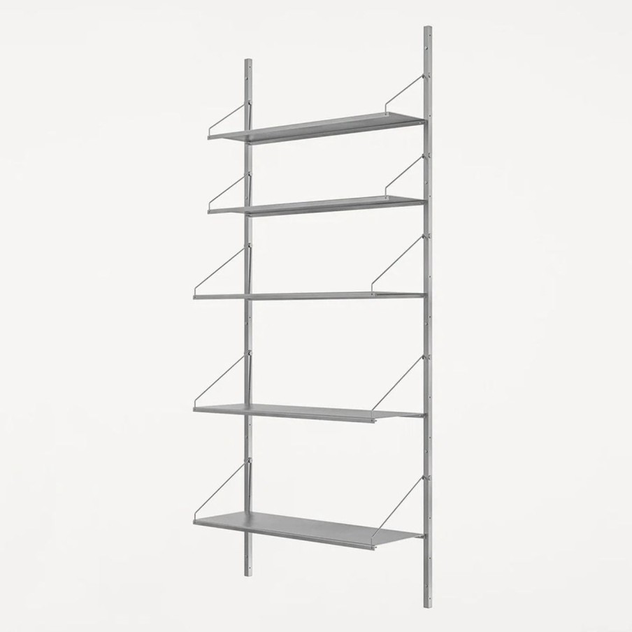 Mobler FRAMA | Shelf Library Stainless Steel H1852|W80 Section