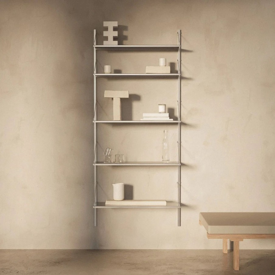 Mobler FRAMA | Shelf Library Stainless Steel H1852|W80 Section