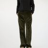 Kvinde AF Agger Underdele | Corduroy Box Trousers|Green