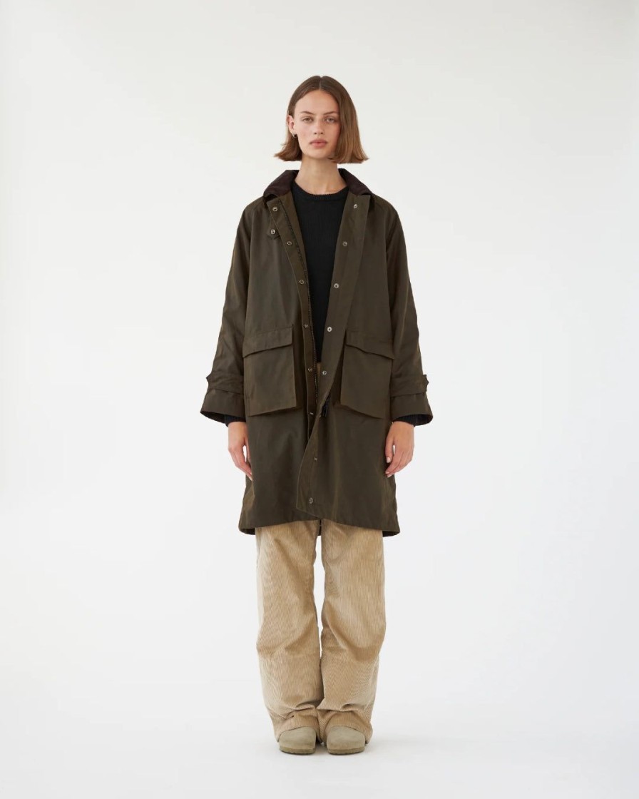 Kvinde AF Agger Overtoj | Oilskin Coat|Dark Green