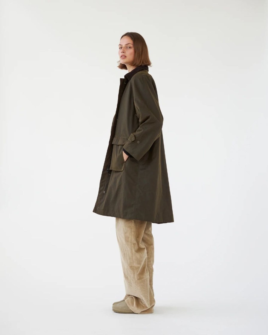 Kvinde AF Agger Overtoj | Oilskin Coat|Dark Green