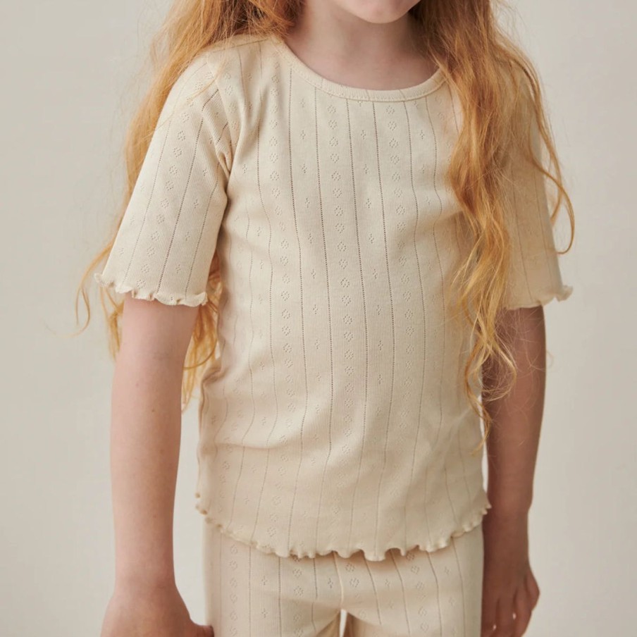Born Skall Studio Musling Tops | Edie Tee|Musling|Light Beige