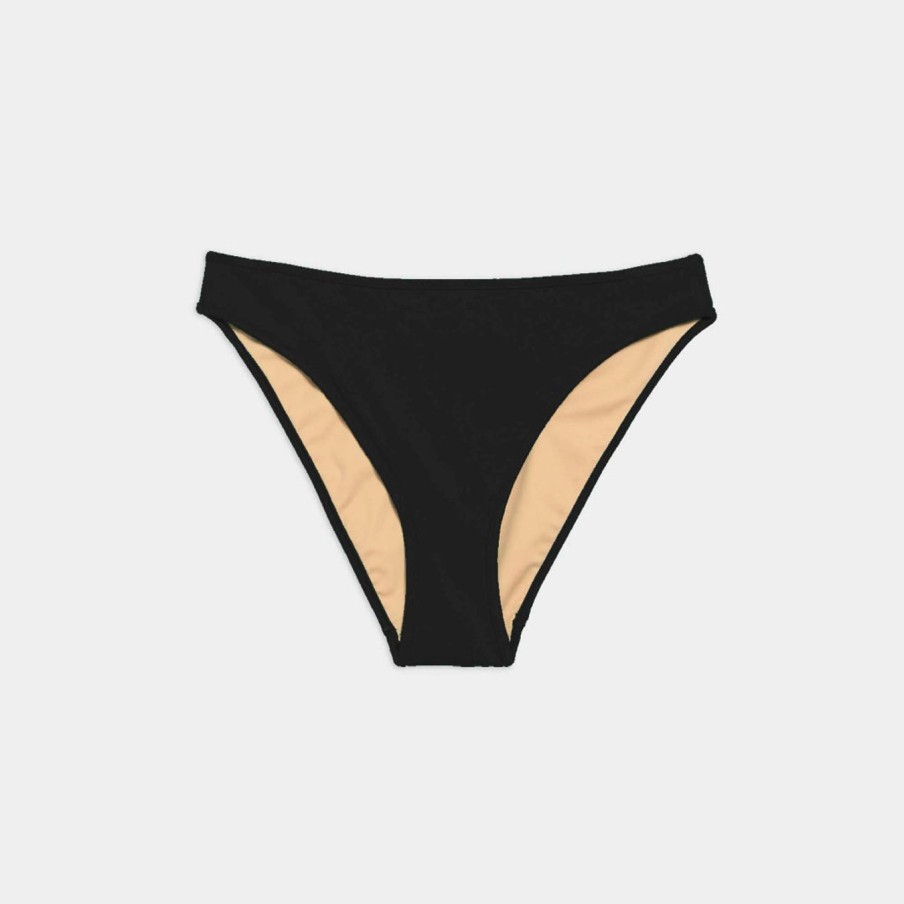 Kvinde Nu Swim Badetoj | High Cut Bikini Bottom|Black