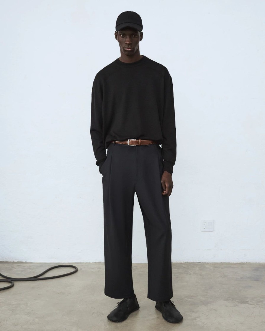 Mand Cordera Knitwear | Silk Fretwork Sweater | Black