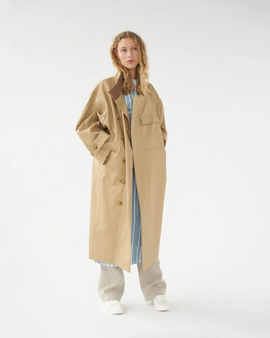 Kvinde AF Agger Overtoj | Water Resistant Coat|Beige