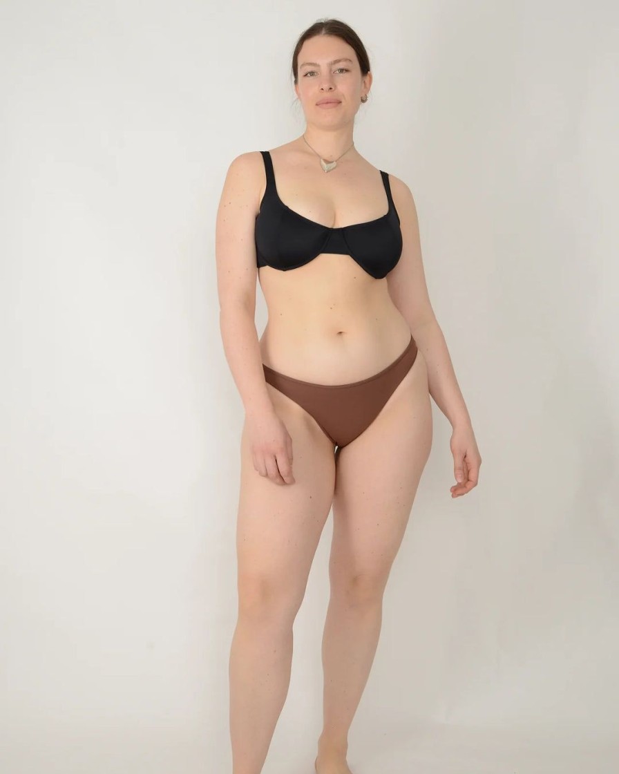 Kvinde Nu Swim Badetoj | High Cut Bikini Bottoms|Cocoa