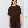 Kvinde Deiji Studios Toppe | Soft T-Shirt|Chocolate
