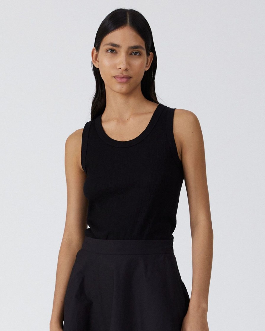 Kvinde AIAYU Toppe | Rib Tank | Black