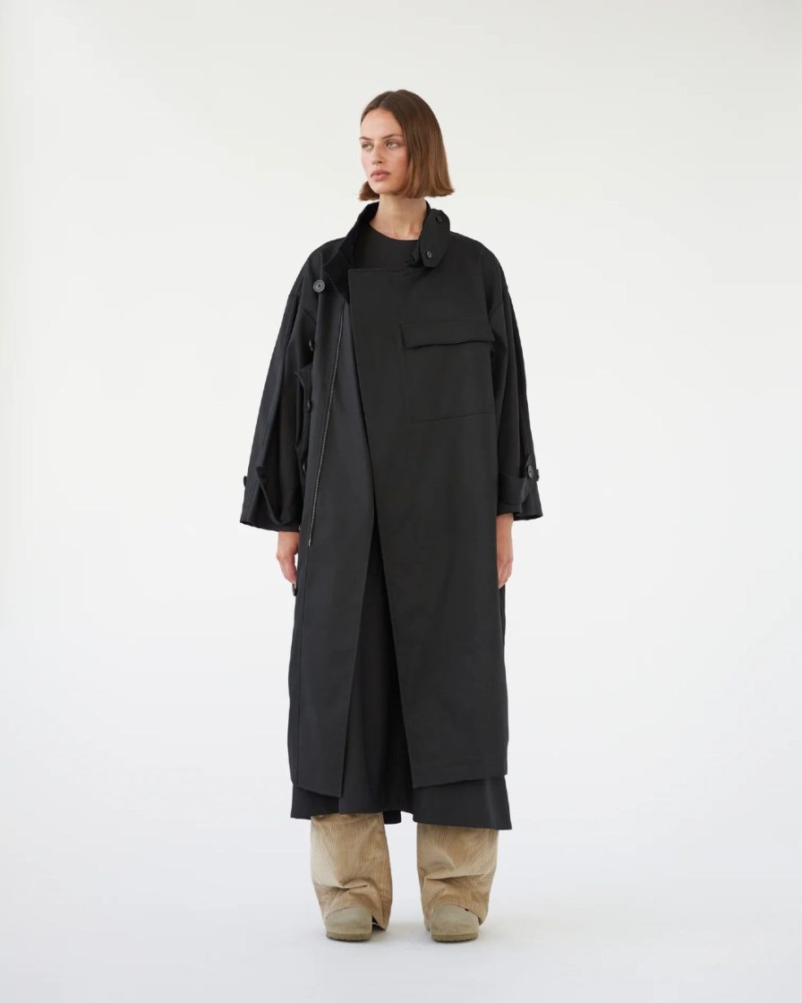 Kvinde AF Agger Overtoj | Water Resistant Coat|Black