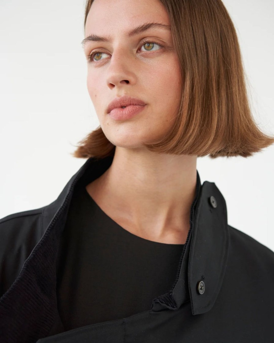 Kvinde AF Agger Overtoj | Water Resistant Coat|Black