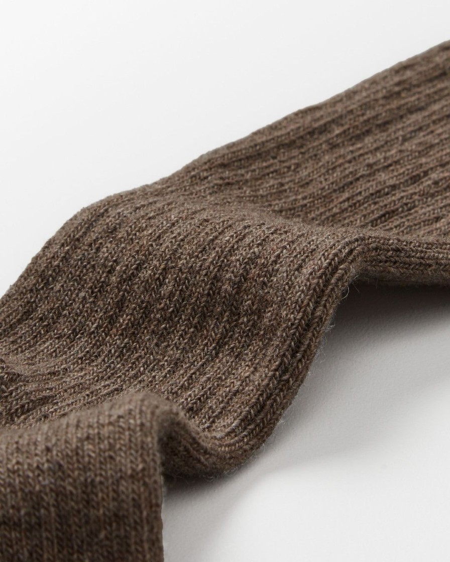 Tilbehor AIAYU | Cashmere Rib Socks|Dark Brown