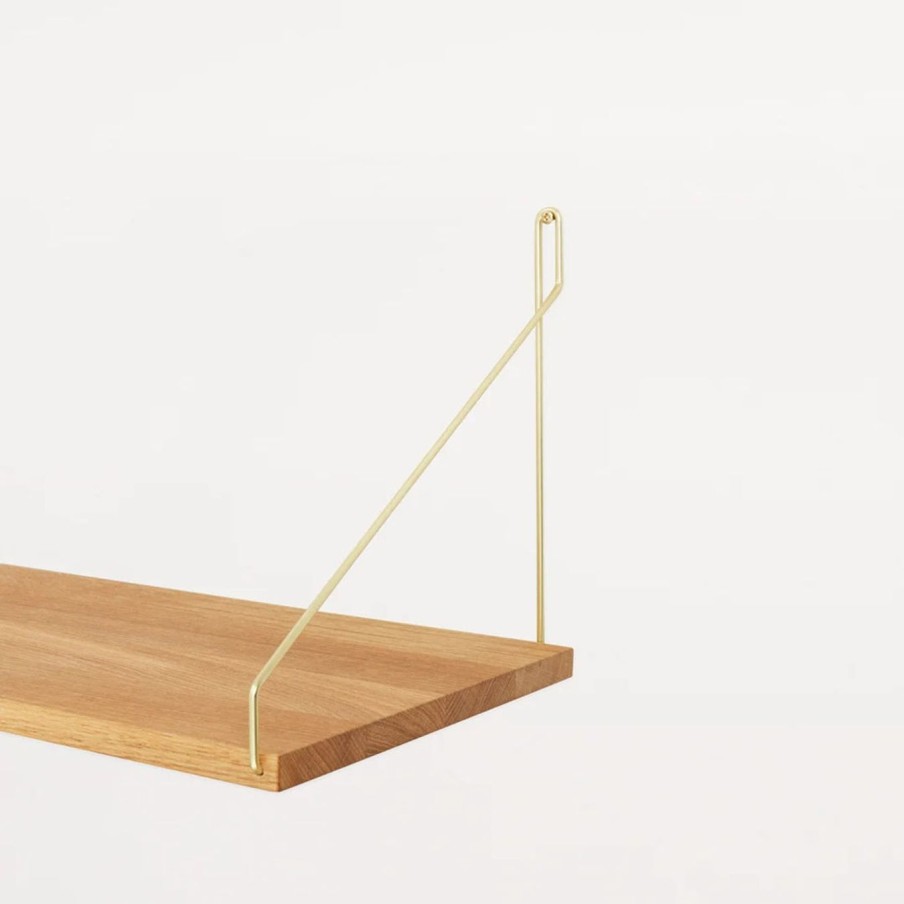 Mobler FRAMA | Shelf|Natural Oiled | Brass Brackets