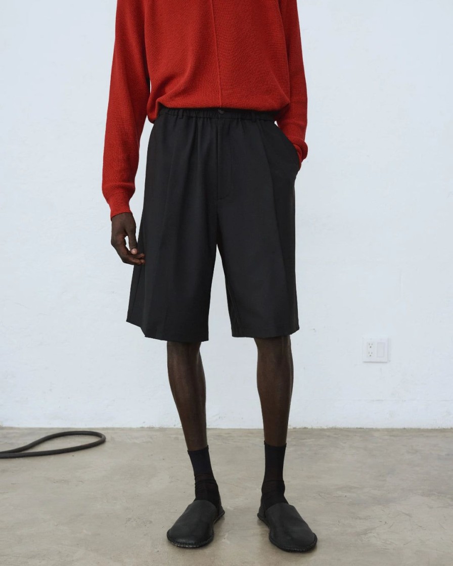 Mand Cordera Bottoms | Tailoring Bermuda Shorts | Black