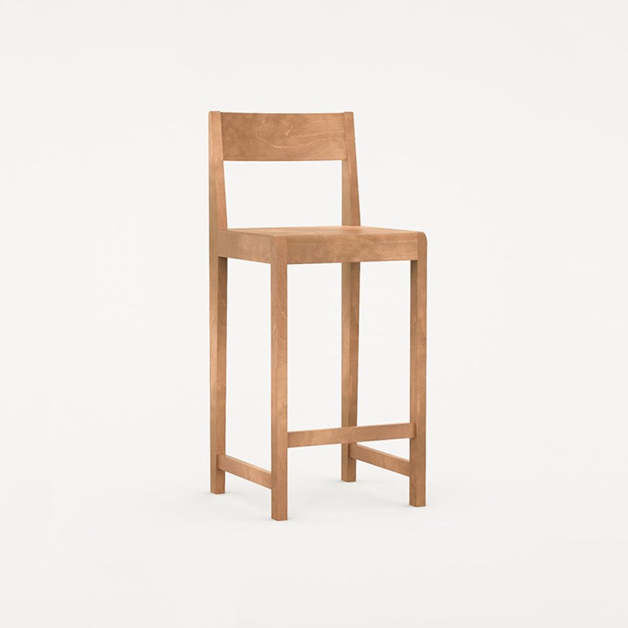 Mobler FRAMA | Bar Chair 01|Warm Brown Wood|H65
