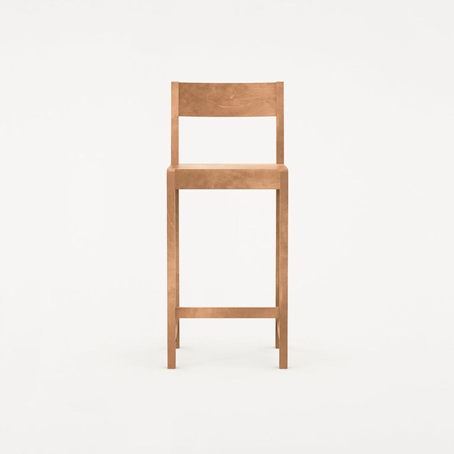 Mobler FRAMA | Bar Chair 01|Warm Brown Wood|H65